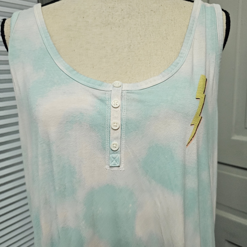 Torrid Super Soft Sleep Tie-dyed Sleep Romper - Picture 2 of 6